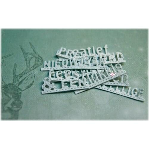 Mmao Crafts Metal Steel Cutting Dies New 9Pcs Letter strip frame Stencil For DIY Scrapbooking Paper/photo Cards Embossing Dies