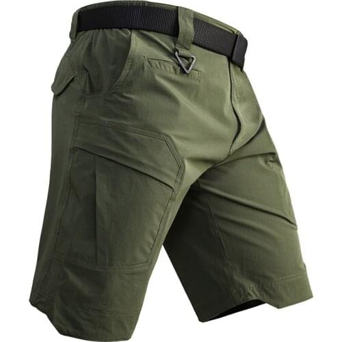 Mens Shorts Military Tactical Stretch Army Combat Airsoft Cargo Short Male Multi Pocket Waterproof Work Short Pants S-3XL