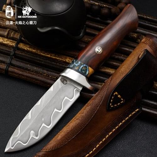 HX OUTDOORS Desert Ironwood Handle Favorite Hunting Knife Survival Tactical Knives Offensive Camping Tool Dropshipping