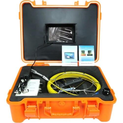 23mm Lens Industrial Endoscope 20M 7 inch Monitor Sewer Pipe Inspection Camera With 120 Degree View Angle