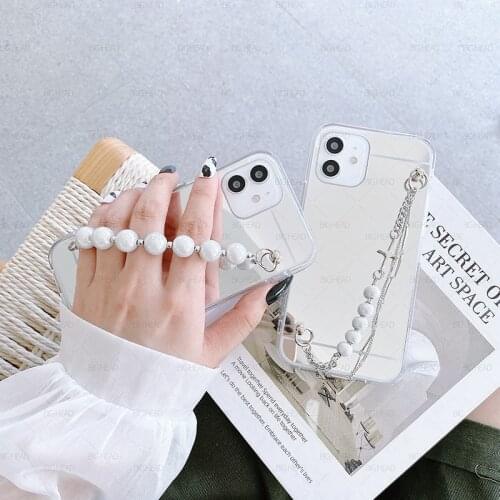 Clear Silver Mirror Twilight Peal Bracelet Phone Case for Samsung A9 A8 A6 Plus A7 2018 A5 2017 J8 J6 Plus J4 J7 Prime J730 J330