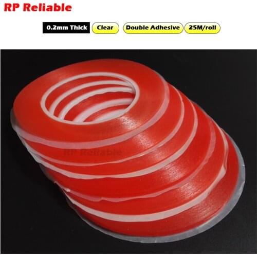 RP Reliable -- 0.2mm Thick, 25M/Roll, Double Coated Adhesive PET Tape, High Bond