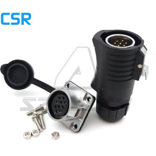 XHP20 series, Waterproof connector 10pin Plug and socket,Panel Mount Connector,Electrical equipment connector