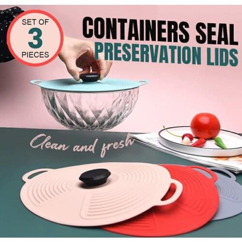 Silicone Fresh-keeping Cover Containers Seal Preservation Lids Leak-proof Dust-proof Tableware Silicone Cover Pot Bottle Covers