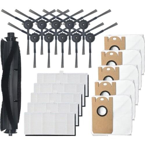 21Pcs Replaceble Side Brush Filter Roll Brush Accessories Set Parts for S9 Vacuum Cleaner Sweeper Replace for Home