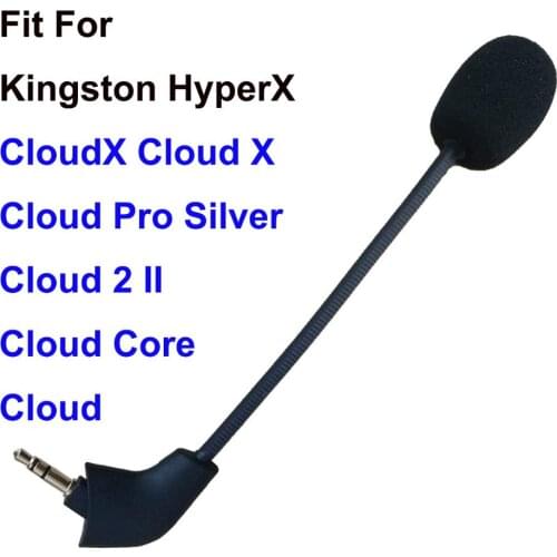 Replacement Game Mic 3.5mm Microphone for Kingston HyperX Cloud 2 II X Core Pro Silver Cloudx Gaming Headsets Headphones