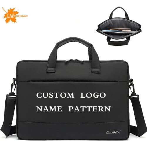 Custom Logo Mens Briefcase Handbag Lawyer Office Bag Business Work Laptop Bag Business Trip Diagonal Bag Printing Pattern