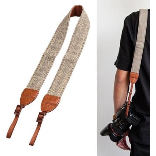 Universal Camera Shoulder Neck Strap Adjustable Cotton Leather Belt For Sony/Canon/Nikon DSLR Cameras Strap Accessories Part
