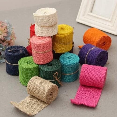 Colorful Wide Jute Cloth Rolls For DIY Festival Decor Party Wedding Supplies Crafts Linen Volume Apparel Handmade Decorati