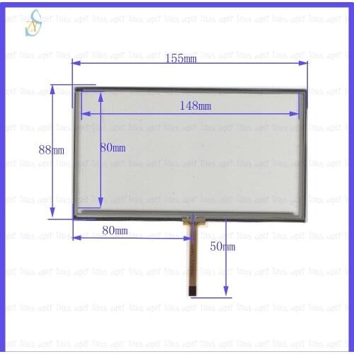 ZhiYuSun 155mm*88mm KDT-4841 6.2inch Touch Screen glass 4 wires resistive USB touch panel overlay kit 155*88 TOUCH SCREEN