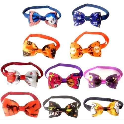 200pcs Cute Pet Bow Tie Dog Cat Bowknot Adjustable 20-36cm Pet Accessories Mix Colors Wholesale