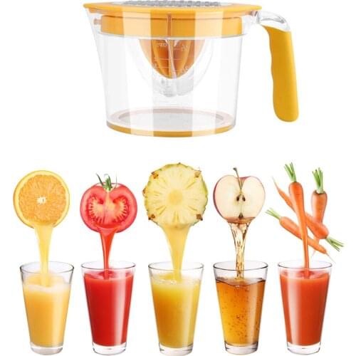 4 In 1 Juicer Hand Squeezer With Measuring Cup Grater Egg Separator Non-Slip Silicone Handles And Base Kitchen Manual Presser