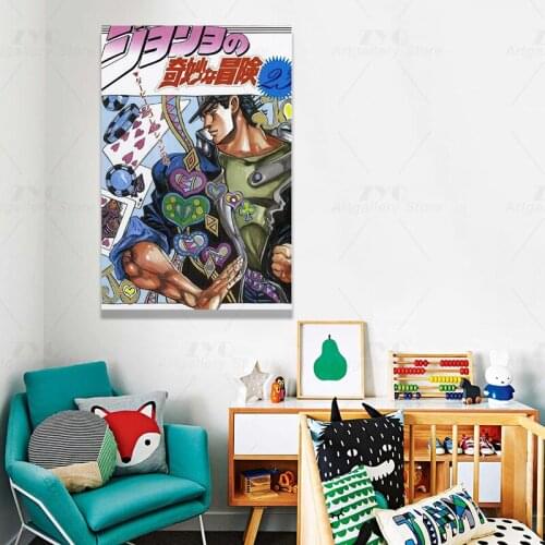 JoJos Bizarre Adventure Anime Comic Manga Posters For Room Aesthetic Decorative Painting Canvas Wall Art Living Bedroom