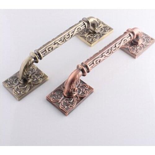 Free shipping 325mm Wooden door Pulls Glass office Pulls Antique copper Door Handles Bronze Home KTV Hotel Big Gate Door Handles