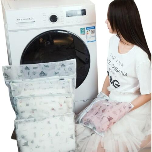 XZJJA Household Laundry Bags Clothing Underwear Bra Socks Washing Pouch Washing Machine Mesh Bag Zipper Protector Net Case