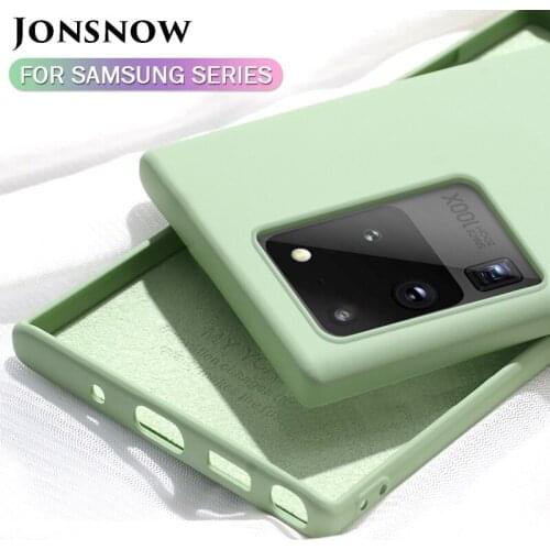 Liquid Solid Case for Samsung S20 Ultra S10 Plus S10e Note 10 Pro S8 S9 Plus S20 Note 9 A51 A71 Cases Matte Soft Silicone Cover
