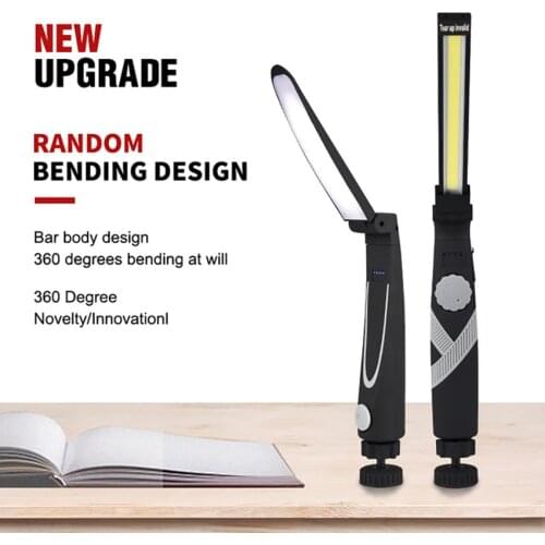 Dimmable COB Folding Working Light with Magnet LED Multi-function Lamp USB Charging for Camping Outdoor Portable LED Flashlight