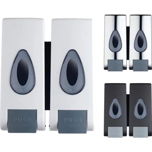 Ingle/Double Wall Mounted Soap Dispenser 350ML Liquid Soap Container Shampoo Dispenser For Hotel Kitchen Bathroom Accessories