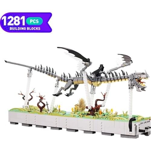 Moc Loreds The King Classic Movie Smaug Flying Dragon Scene Building Blocks Assembled Toy Model with Motor Creative Boy Toy Gift