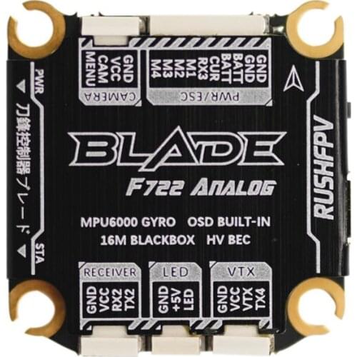 30.5mm RUSHFPV RUSH BLADE F722 Flight Controller MPU6000 Onboard OSD 3-8S 5V/5A BEC for Analog FPV Racing Freestyle Drones