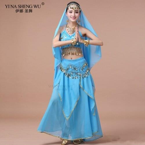 Adult Indian Belly Dancing Costume Sets Egyption Egypt Belly Dance Costume Bollywood Clothes Bellydance Skirt New 7pcs/Set