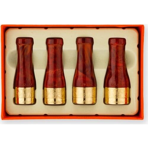 LUBINSKI High Quality Brass Resin Cigar Cigarette Holder Stand Support Pillar-type Filtering Portable Ashtray 4 Ring Available