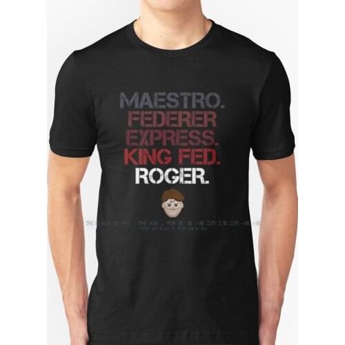 Maestro Federer Express King Fed Roger T Shirt 100% Pure Cotton Maestro Federer Express King Fed Roger Andy Murray Wimbledon