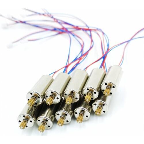 10PCS 3.7V 8520 8.5x20mm Mini Coreless Motor With gear CW for DIY Tiny QX90 QX95 LT105 Micro Indoor FPV Racing Quadcopter Brush