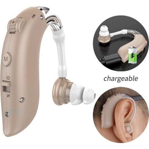 Mini Rechargeable Hearing Aid new best Digital BTE Bluetooth Hearing Aids Adjustable Tone Sound Amplifier Portable Deaf Elderly