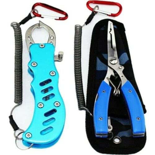Stainless Steel Fishing Gear Kit Fish Controller + Line Hook Pliers Cutter Set