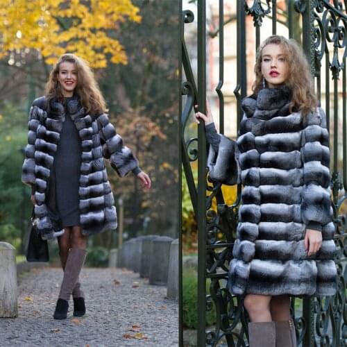 Real Rex Rabbit Fur Jacket Coat Women 2021 New Winter Fashion Long Warm Overcoat High Qualtiy