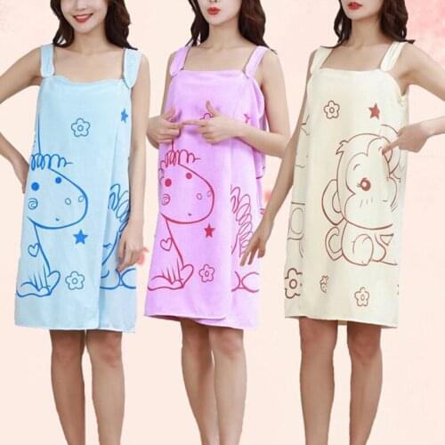 Lovely Printed Underwear Dress Can Wear Sling Bath Dress Bath Towel Anti Light Beauty Salon Dress Bath Towel Skirt Bathrobe