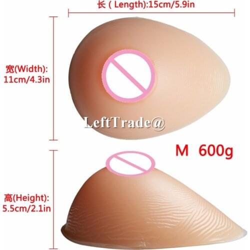 600g B cup realistic silicone breast forms for men
