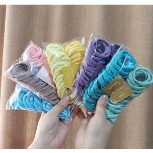 50pcs Women Candy Color Hair Bands Rubber Band Elastic Hair Accessories Ponytail Holder Solid Color Hair Rope Kids Ornaments New
