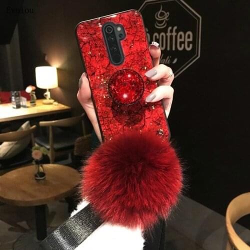 Crystal Holder Gold Foil Bling Case for OPPO Reno 2Z 2F A52 A72 Realme X2 Pro XT Reno ACE 2 X3 Hairball Strap Stand Back Cover