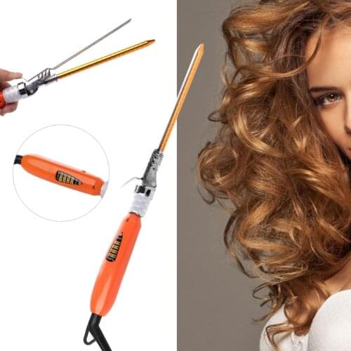 High Quality 9mm 360 Rotatable Electric Hair Salon Curler Tool Ceramic Curling Iron Wand Magic Hair Modeling Styler Waver