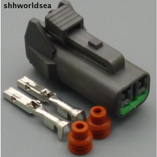 Shhworldsea 4/10/50/100sets 1.5MM Car Part 2 Pin Way Sealed Waterproof Electrical Wire Auto Connector Plug female socket Set