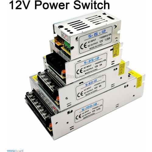 Universal Switching Power Supply AC to DC 12V 1.25A 2A 3A 5A 6.5A 8.5A 10A 12.5A 15A 16.5A 20A 25A 30A 33A 40A 50A Transformer