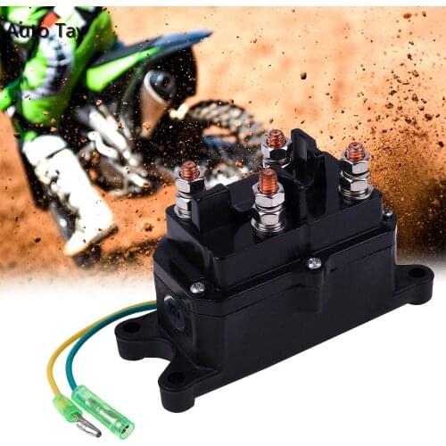 Universal 12V Solenoid Relay Contactor Winch Rocker Switch Thumb 250A 95001bs-17000lbs for ATV/UTV 4WD 4x4 Winches 80*7.5*40.5mm