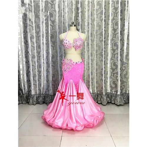Bellydance oriental Belly Indian gypsy dance dancing costume costumes clothes bra belt chain scarf ring skirt dress set suit 485