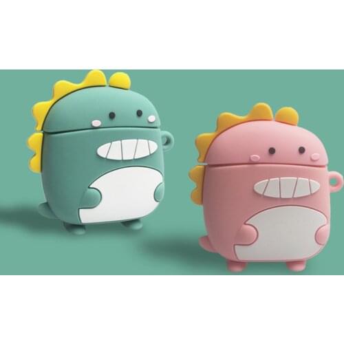 For Baseus W04 /w04 Pro Case Cute bear Cartoon Dinosaur /flower Silicone Bluetooth Earphone Protection Cover Case Fundas