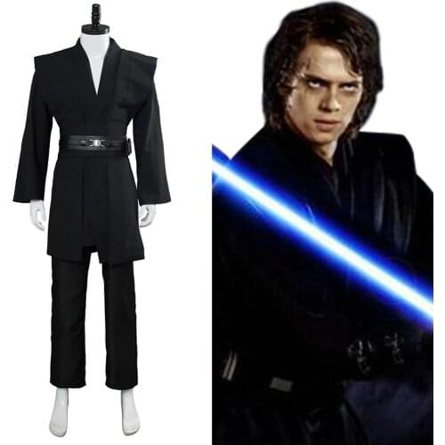 Star Cosplay Cosplay Kenobi Jedi TUNIC Cosplay Costume Black Robe Halloween Carnival Costumes