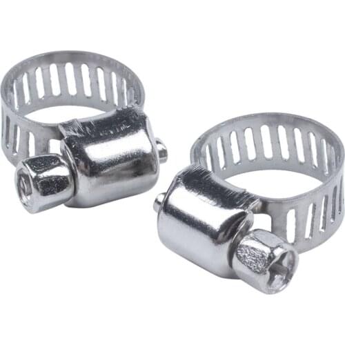 15 Pcs Stainless Steel 8mm to 12mm Hose Pipe Clamps Clips Fastener
