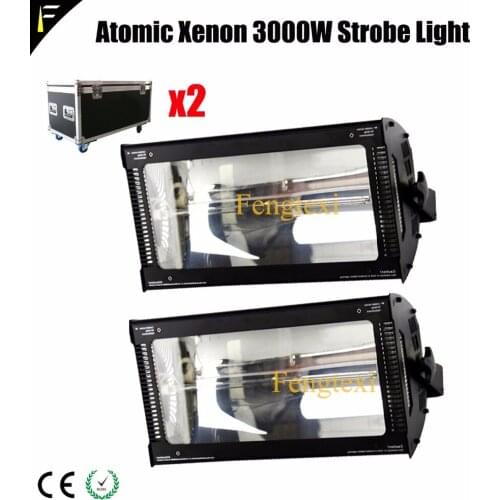 2 Unit/Lots Clone Atomic 3000 Strobe Light Blinder With Flight Case Packing and Free XOP3000 Strobe Light Tube As Gift