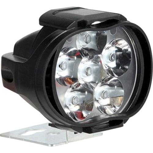 2Pcs Motorcycles Headlight Fog Lamp 6500k White Super Bright 6 LED Spot Light Motorbike Grows 1000LM Scooters Spotlight