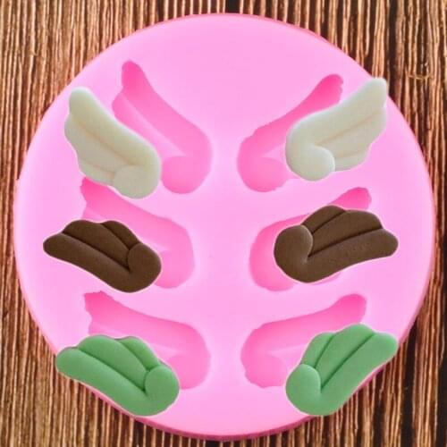 3D Angel Wings Silicone Mold Baby Birthday Fondant Cake Decorating Tools Candy Polymer Clay Chocolate Gumpaste Moulds