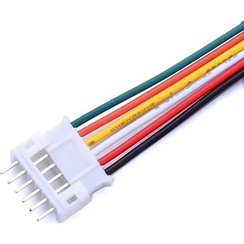 5PCS/Set Colorful Micro JST 2.0 mm PH6-Pin Connector plug with High Quality Wires 300MM Male & Female Connector plug Cables