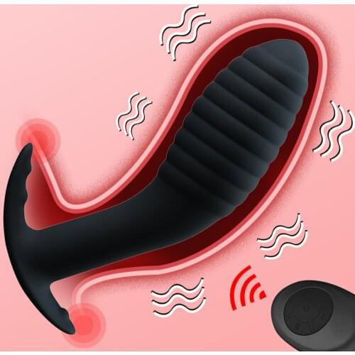 Silicone Remote Vibrating Butt Plugs Anal Vibrator For Couples Anal Bead Sex Toys 10 Speed Vibration Bullet Adult Sex Products