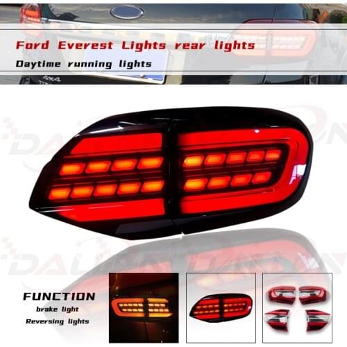 Car Tail Lights Parts For Ford Everest 2016-2020 Endeavour Taillights Rear Lamp LED Signal Reversing Parking Car Accessories