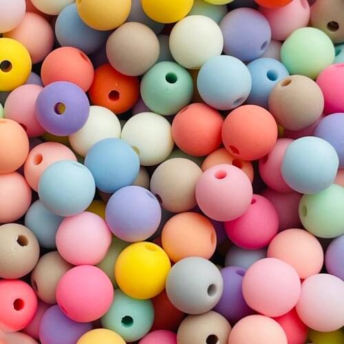 DIY Acrylic Frosted Beads for Jewelry Bracelet Necklace Making Lovely Round Beads for Adults Teenagers Art Crafts Making